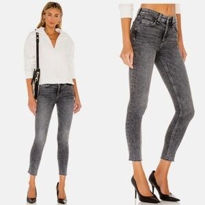 Rag & Bone Cate Mid-Rise Stretch Skinny Jeans-Black Opal